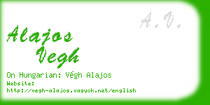 alajos vegh business card