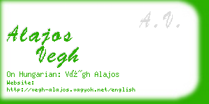 alajos vegh business card